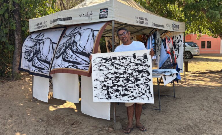 Artista de Fernando de Noronha Leva Arte para Turistas do Mundo Inteiro